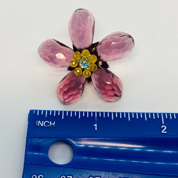 Swarovski Crystal Paradise Deoli Flower Amethist Original Box Swan Signed 677619 - Picture 11 of 16